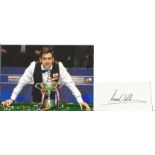 Ronnie O'sullivan Signed Card With Snooker Photo. Good Condition. All signed pieces come with a