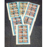 Apollo Astronauts portraits on six attractive Sharjah Space miniature sheets. Good Condition. We