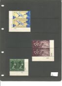 Collection of 6 mint stamps from Egypt 3 corner blocks with numbers 2 stamps of each 1956 10mil