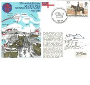 Rear Admiral A F Pugsley and Major General J L Moulton signed RNSC(2)22 cover commemorating the 35th