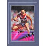 Jessica Ennis Signed Athletics 13x17 Framed Photo Display. Good Condition. All signed pieces come