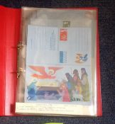GB Christmas Airmail Letters 30+ in Album, from 1965 to 1994 all unused and most with descriptions