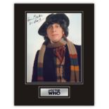 Stunning Display! Dr. Who Tom Baker hand signed professionally mounted display. This beautiful