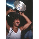 Football Ruud Gullit 12x8 signed colour photo pictured celebrating while with AC Milan. Good