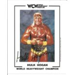 Hulk Hogan signed 10 x 8 colour WCW photo. Good Condition. All signed pieces come with a Certificate