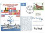 Admiral of the Fleet Lord Hill-Norton and Admiral Sir Henry Leach signed RNSC(2)19 cover