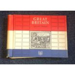 GB stamps in Stanley Gibbons Great Britain special stamps album. Mainly used all hinged with Page of