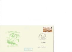 John Gielgud 1994 St. Georges Day S. Signed FDC. Good Condition. All signed pieces come with a