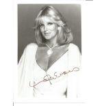 Linda Evans signed 7x5 black and white photo. American actress known primarily for her roles on