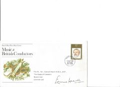 Edward Heath 1980 Conductors Eastbourne Signed FDC. Good Condition. All signed pieces come with a