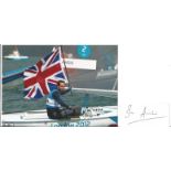 Ben Ainslie Signed Card With Olympic Games Sailing Photo. Good Condition. All signed pieces come