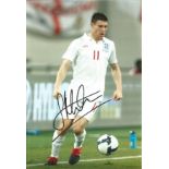 Football James Milner 10x8 signed colour photo pictured while playing for England. Good Condition.