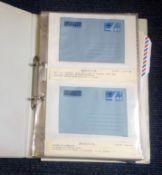 GB Airmail Letters 30+ in Album, all unused and most with descriptions of the issue. 1960s