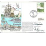 Admiral Sir Frank Hopkins and Captain T M Bevan signed RNSC(3)25 cover commemorating the 120th