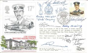 Ten BOB pilots signed RAF WW2 cover. Lord Dowding/Hurricane signed RAF(AC)29 RAF cover Lord