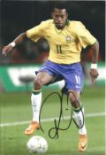 Football Robinho 12x8 signed colour photo pictured in action for Brazil. Good Condition. All