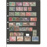 George VI Collection of 70+ stamps on stock card BCW mint and used Mainly Gv6 Includes North