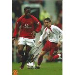 Football Louis Saha 7x5 signed colour photo pictured in action for Manchester United. Good