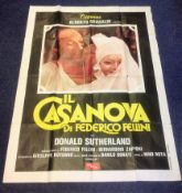 Casanova large poster. Few knocks. Good Condition. All signed pieces come with a Certificate of