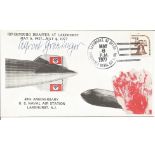 Zeppelin crew member Alfred Grozinger signed 1977 US Hindenburg Disaster cover. Good Condition.