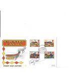 David Suchet 1993 Canals Market Harborough can. Signed FDC. Good Condition. All signed pieces come