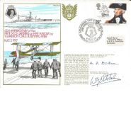 Marshal of the Royal Air Force Sir William Dickson and Captain W G C Stokes signed RNSC(3)18 cover