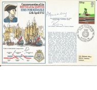 Rear Admiral R N Buckley and Lord Rodney, descendant of Admiral Rodney signed cover RNSC(2)11