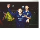 Simon Grayson and Neil Lennon Leicester City Signed 12 x 8 inch football photo. Good Condition.