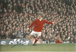 Football Sammy McIlroy 10x8 signed colour photo pictured in action for Manchester United. Good