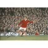 Football Sammy McIlroy 10x8 signed colour photo pictured in action for Manchester United. Good