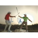 Francesco Molinari and Eduardo Molinari Signed 10 x 8 inch golf photo. Good Condition. All signed