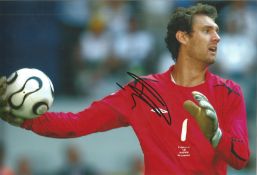 Jens Lehmann Germany Signed 12 x 8 inch football photo. Good Condition. All signed pieces come