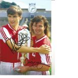 Alan Smith and Charlie Nicholas Arsenal Signed 12 x 8 inch football photo. Good Condition. All