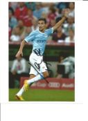 Jesús Navas Manchester City Signed 10 x 8 inch football photo. Good Condition. All signed pieces