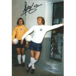 Peter Shilton England Signed 12 x 8 inch football photo. Good Condition. All signed pieces come with