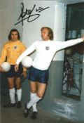 Peter Shilton England Signed 12 x 8 inch football photo. Good Condition. All signed pieces come with