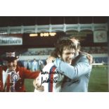 Mick Channon England Signed 12 x 8 inch football photo. Good Condition. All signed pieces come