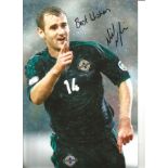 Niall McGinn Northern Ireland Signed 12 x 8 inch football photo. Good Condition. All signed pieces