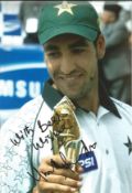 Umar Gul Signed 12 x 8 inch cricket photo. Good Condition. All signed pieces come with a Certificate