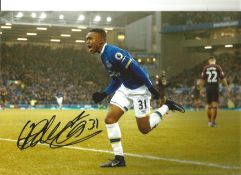 Ademola Lookman Everton Signed 16 X 12 inch football photo. Good Condition. All signed pieces come