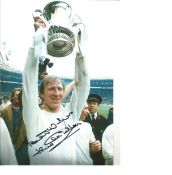 Jack Charlton Leeds United Signed 10 x 8 inch football photo. Good Condition. All signed pieces come
