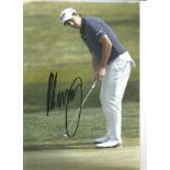 Matteo Manassero Signed 12 x 8 inch golf photo. Good Condition. All signed pieces come with a