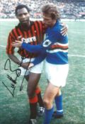 Luther Blissett AC Milan Signed 12 x 8 inch football photo. Good Condition. All signed pieces come