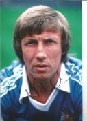 Colin Bell Manchester City Signed 12 X 8 inch football photo. Good Condition. All signed pieces come