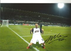 Nacho Novo Rangers Signed 12 x 8 inch football photo. Good Condition. All signed pieces come with