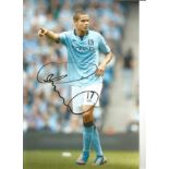 Jack Rodwell Manchester City Signed 12 x 8 inch football photo. Good Condition. All signed pieces