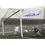 Football Garry Sprake 12x8 Signed B/W Photo Pictured In Action For Leeds United. Good Condition. All