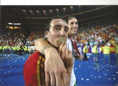 Santi Cazorla Spain Signed 12 x 8 inch football photo. Good Condition. All signed pieces come with a