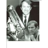 Football Howard Kendall 10x8 Signed B/W Montage Photo Pictured During His Time As Manager Of Everton