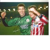 Alan Shearer and Tim Flowers Southampton Signed 12 x 8 inch football photo. Good Condition. All
